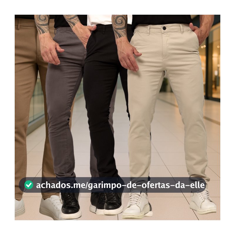 Calça Alfaiataria Masculina Sarja Sport Fino Bolso Faca Premium