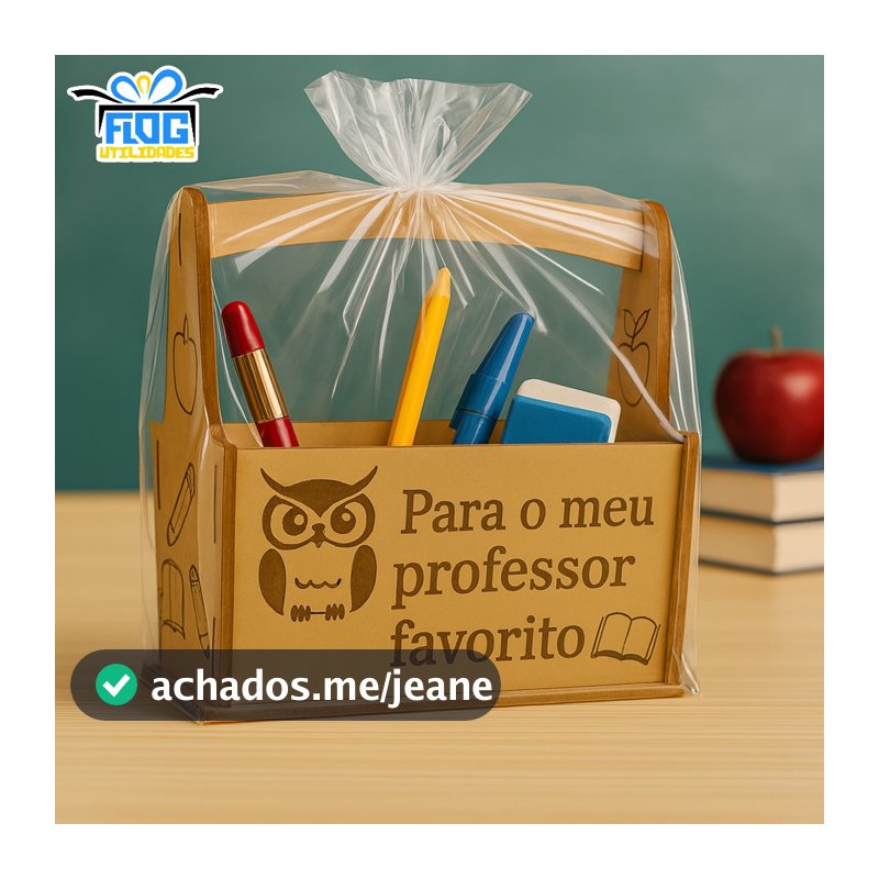 Kit Caixa MDF Porta Canetas Estojo Para o meu Professor Favorito Presente para Professores e Escolas - Papelaria
