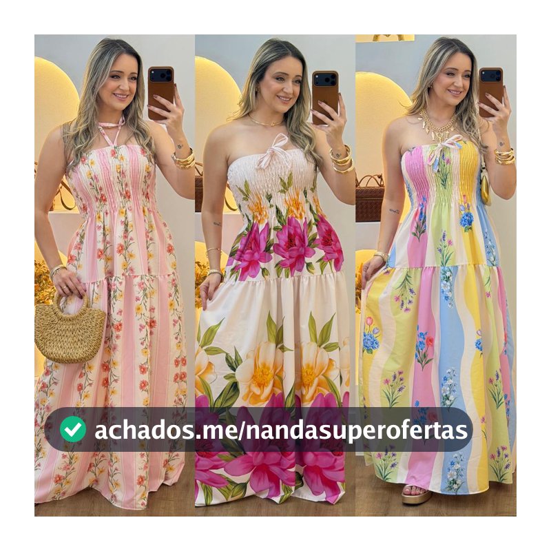 Vestido Feminino Longo Camadas Serena Tecido Duna Tendencia Lançamento 2026
