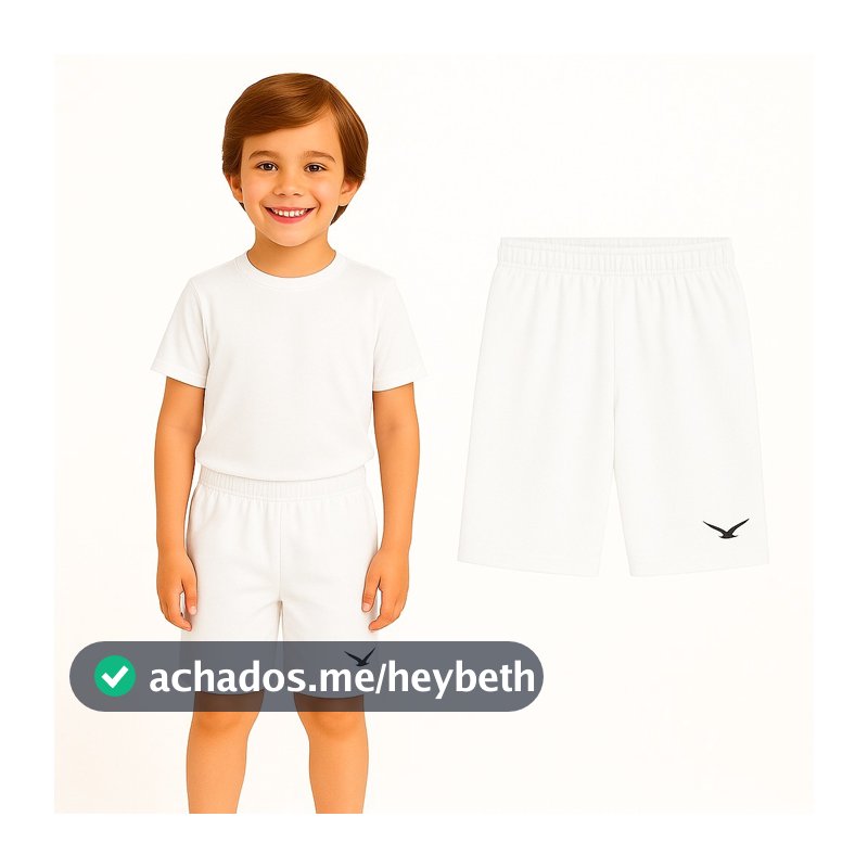 Conjunto Camiseta e Bermuda  Infantil E Juvenil Masculino Com Bolsos 04 á 16 Anos