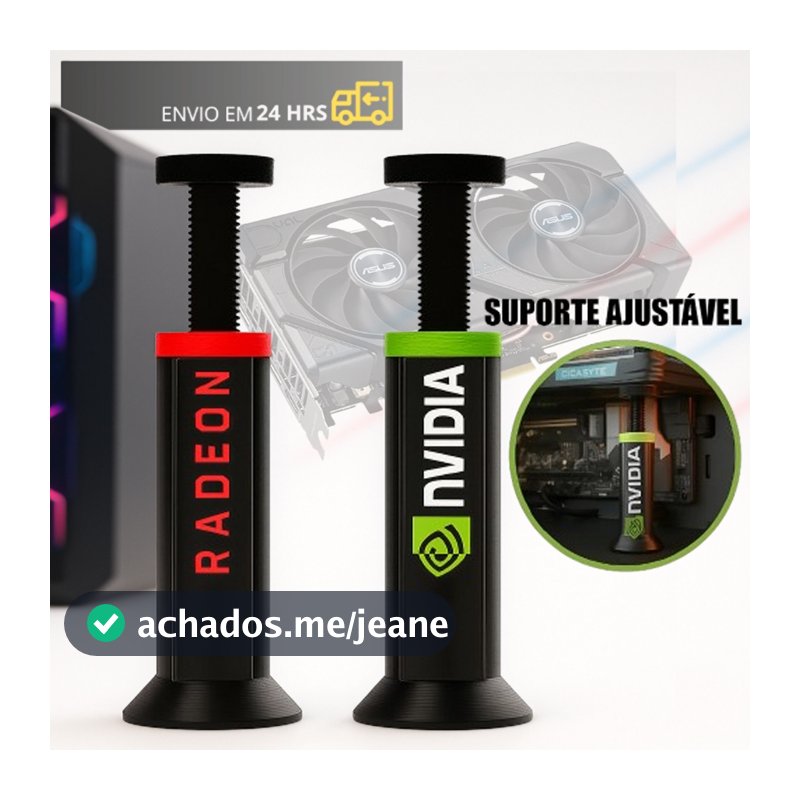Suporte para Placa de Vídeo GPU Ajustável Nvidia e Radeon Universal