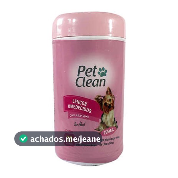 Lenços Umedecidos Fêmea Pet Clean 75 unidades
