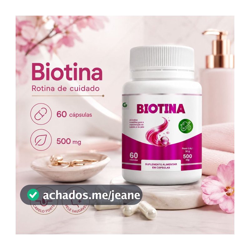 Biotina 60 cáps 500mg GENATURE ENVIO IMEDIATO