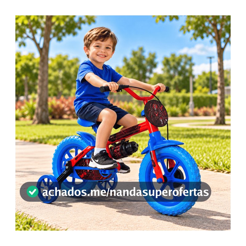 Bicicleta Infantil Aro 12 com Rodinhas Cestinha e Rodinha Resistente e Ideal para Crianças