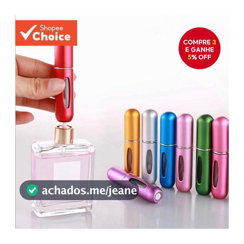 Frasco De Spray De Perfume Recarregável-Mini Atomizador Portátil De Viagem Para Perfumes E Óleos Essenciais 5ml