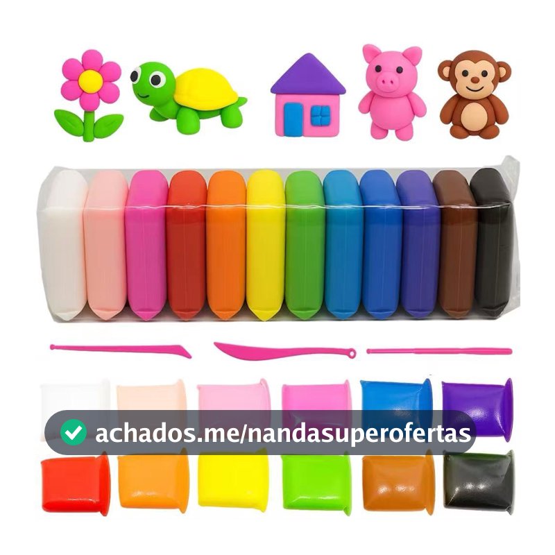 12 Massinhas Argila EVA que Pula Infantil Brinquedo Não Suja