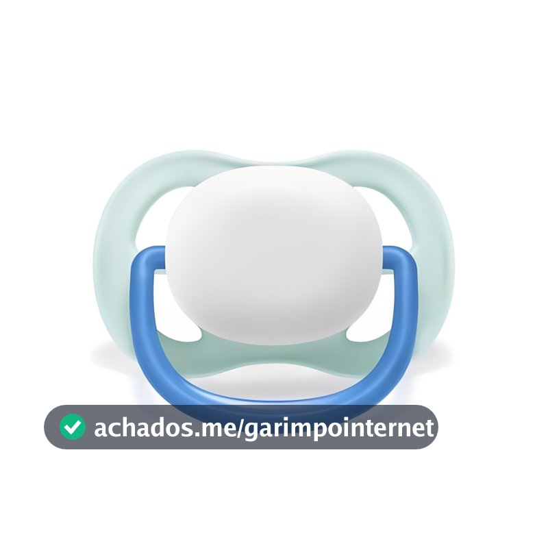 Chupeta Ultra Air 0 a 6 Meses Branca/Azul Bico Ortodôntico Ventilação Extra Original