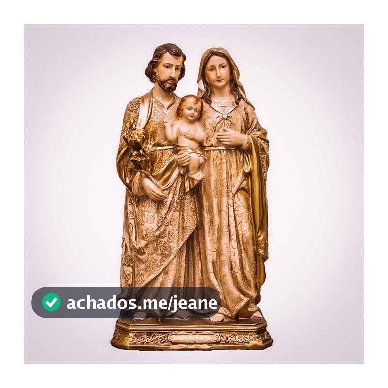 Sagrada Família Imagem Gesso com Resina 20cm