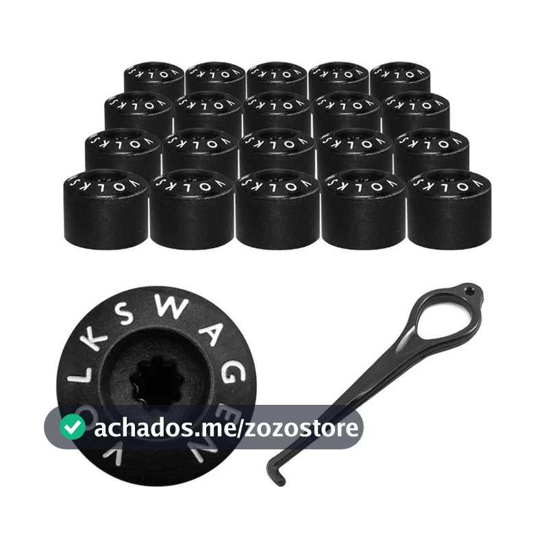 Capa Parafuso Roda Fox Polo Golf Jetta Vw Branco 17mm 20 Pçs