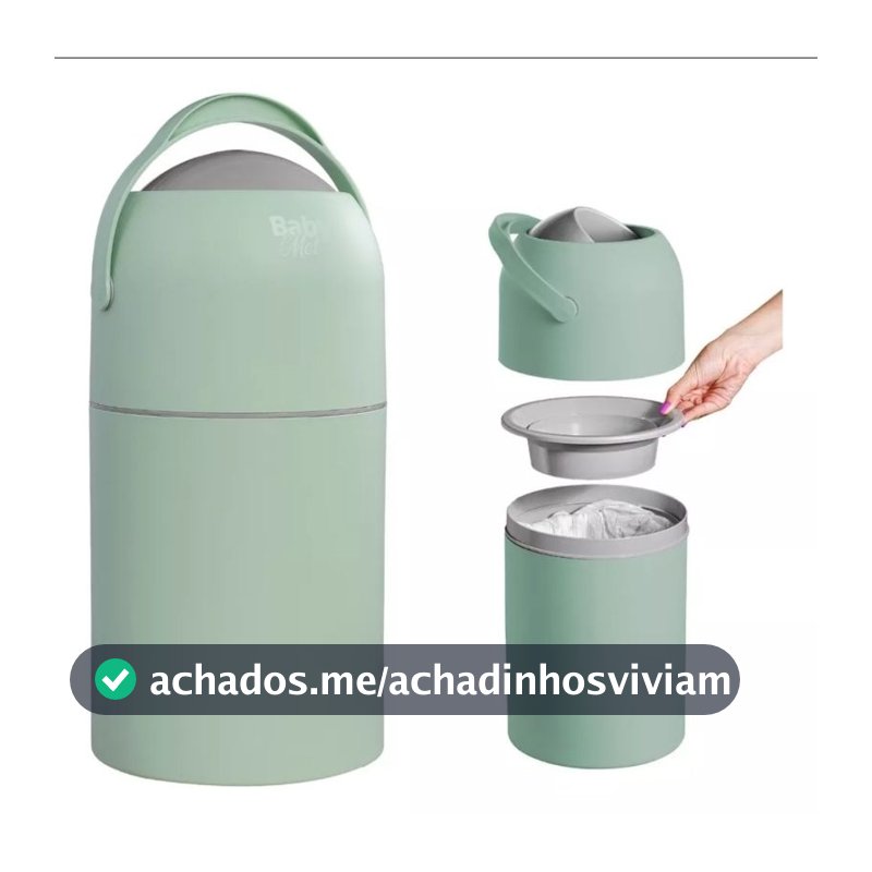 lixeira para fralda de bebe antiodor 20 fraldas