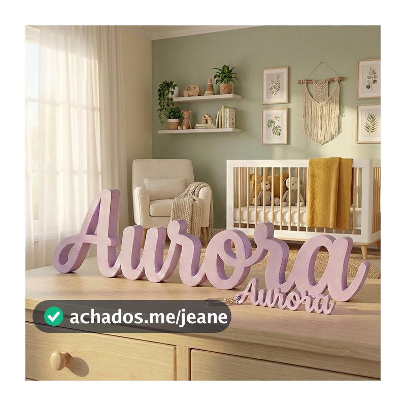 Letreiro Nome Personalizado Decorativo Infantil de Mesa e Estante v1