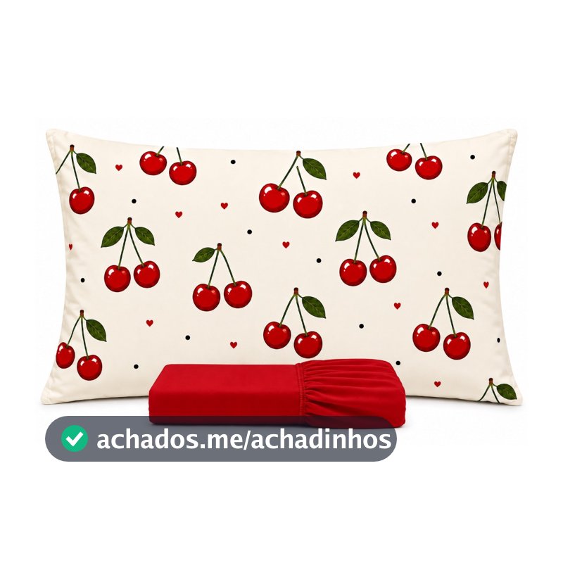 Jogo de Lençol Cereja Nova Solteiro Casal Queen King 400 Fios 3 Pçs Ponto Palito Toque Macio
