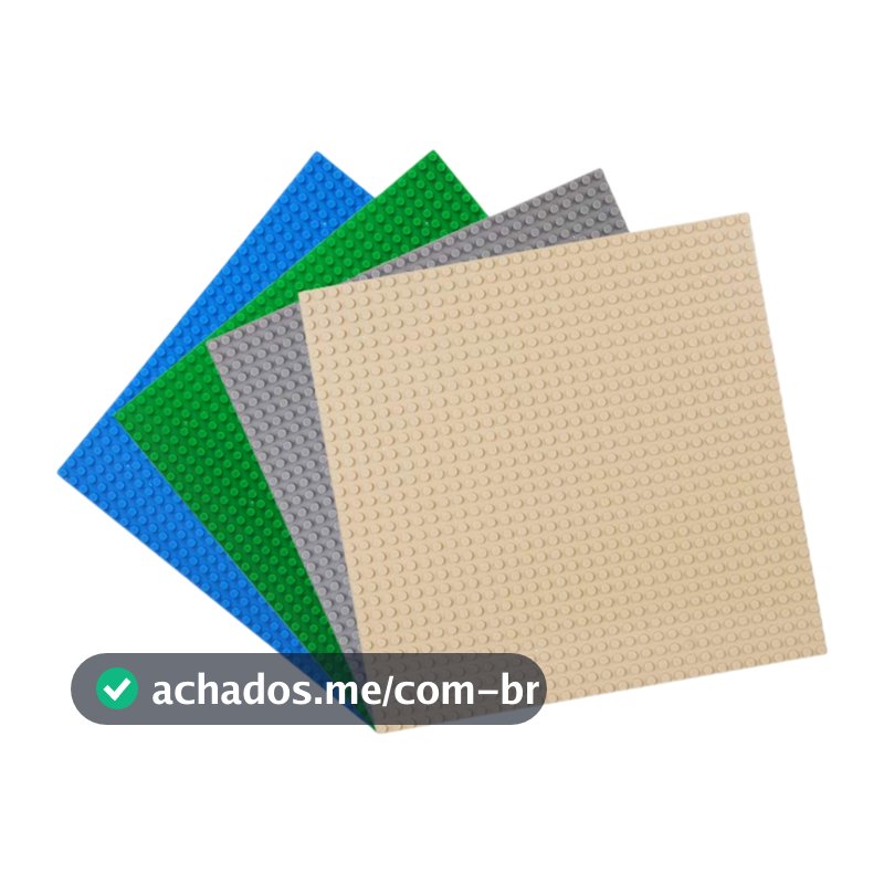 Base Blocos de Montar Peças Placa Clássica 32x32 Pontos Construção Brinquedo Verde Cinza Azul Beje