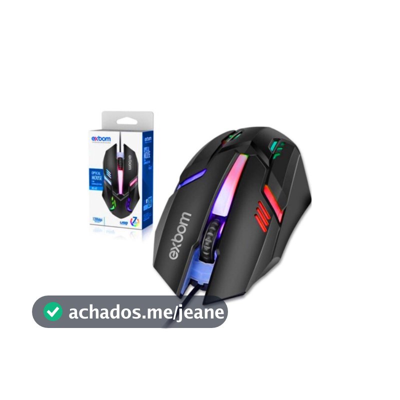 Mouse Gamer Com Fio USB 4D Fighter 7 Cores LED RGB MS-62