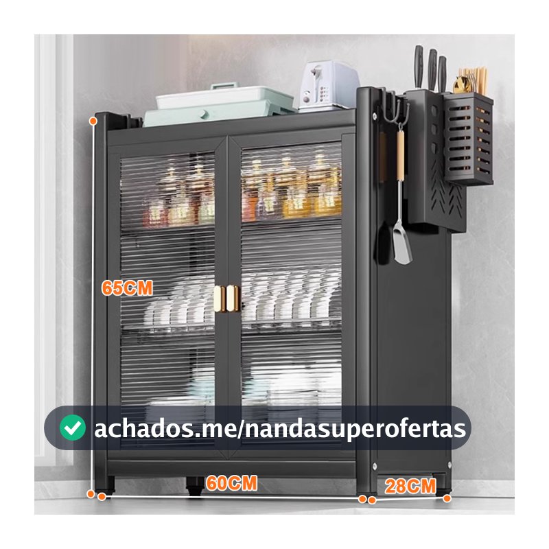Armário de aço inoxidável para cozinha Armário de cozinha 2/3 camadas Gabinete de armazenamento
