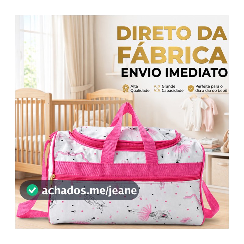 Bolsa Maternidade Bebê Grande Luxo e Organizada Estampada