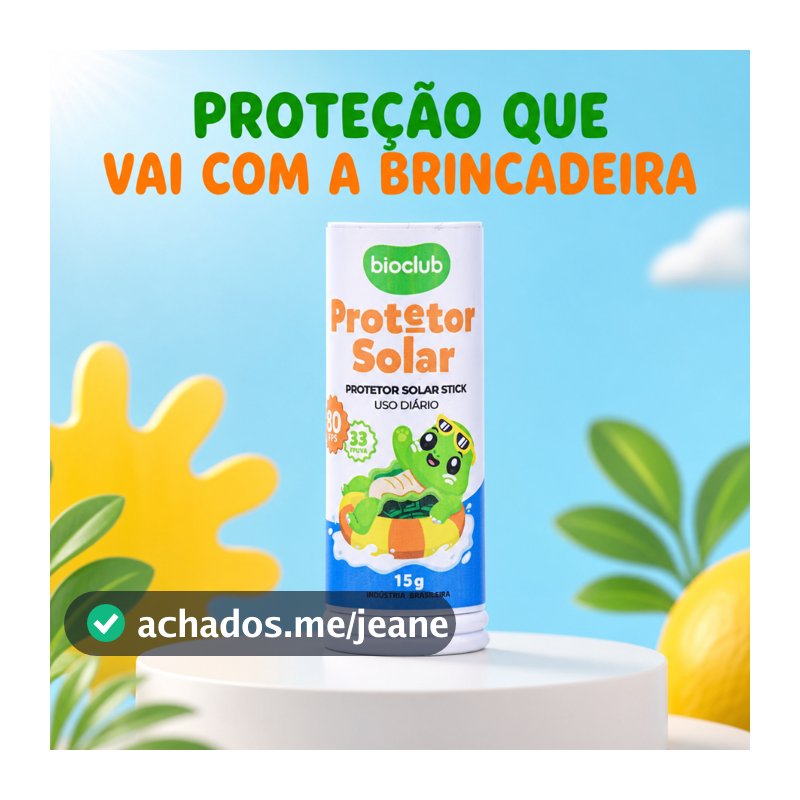 Protetor Solar Stick Natural Solzinho Stick® 15g Infantil Proteção Solar Pele Crianças Uso Diário Praia Piscina Verão