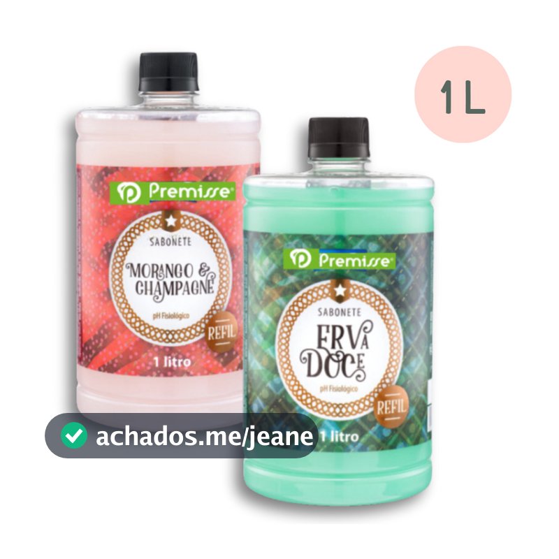 Sabonete Refil 1 litro Premisse Linha Requinte / Mãos, Corpo e Rosto