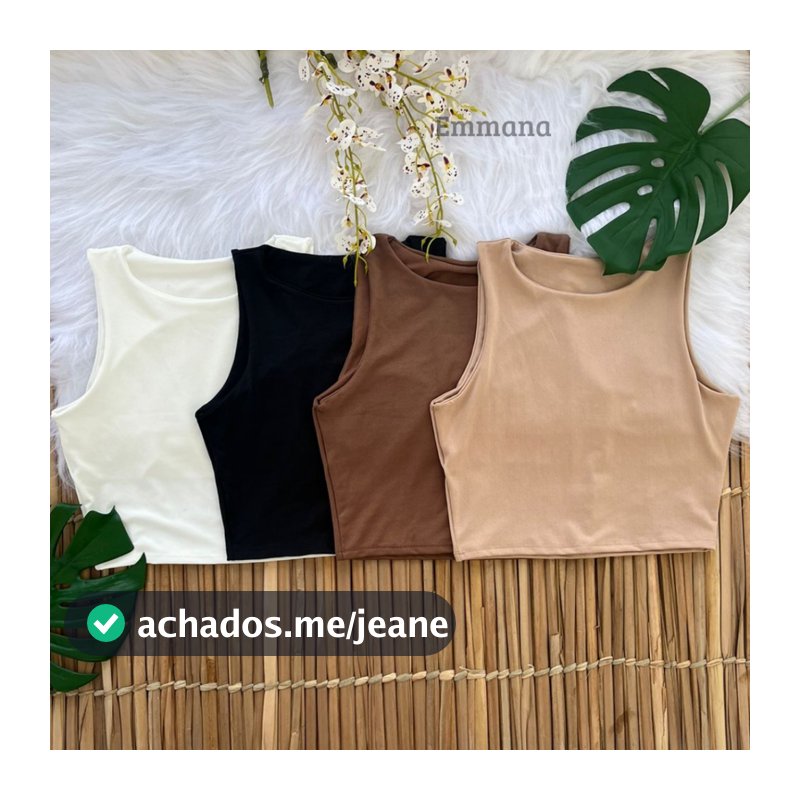 Kit 4 Cropped Suplex Feminino Blusa Curta Básica Dia a Dia