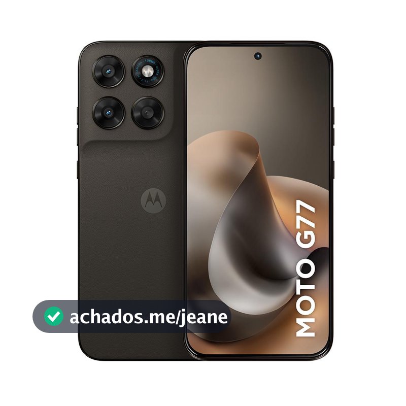 Smartphone Motorola Moto G77 5G 256GB (8GB RAM + 16GB RAM Boost) Câmera Traseira 108MP + 8MP Selfie 32MP 6.8" -  Marrom