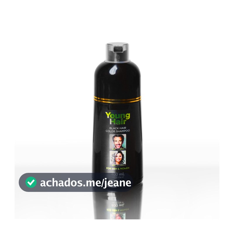 Shampoo Tintura Tonalizante Preto 400 Ml - Young Hair