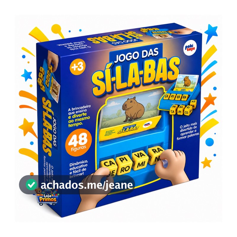 Jogo Das Silabas Brinquedo Educativo Aprender Formar Palavras