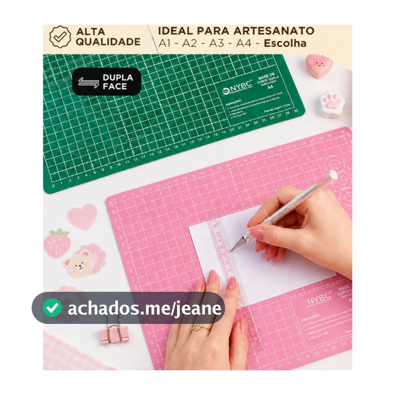 Base de Corte A2 60x45cm Profissional Dupla Face Auto Cicatrizante Antiderrapante Para Patchwork -NL