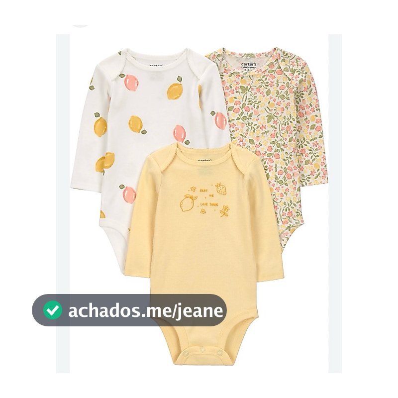 Kit Body manga longa  menina -child of mine by Carters