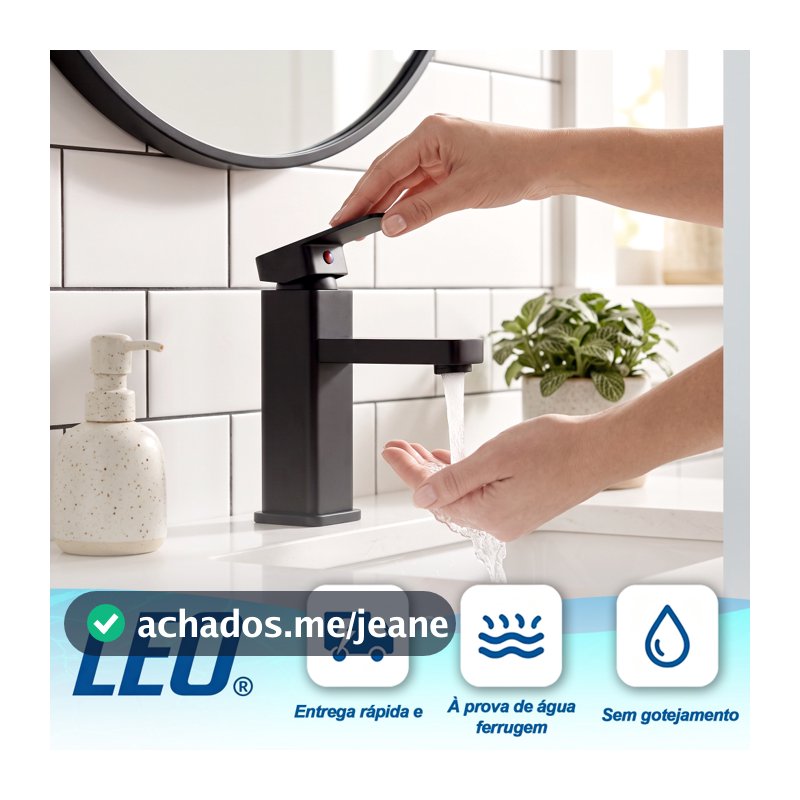 Torneira Banheiro De Aço Inoxidável Para Bancada Torneira De Banheiro Mista De Água Quente E Fria