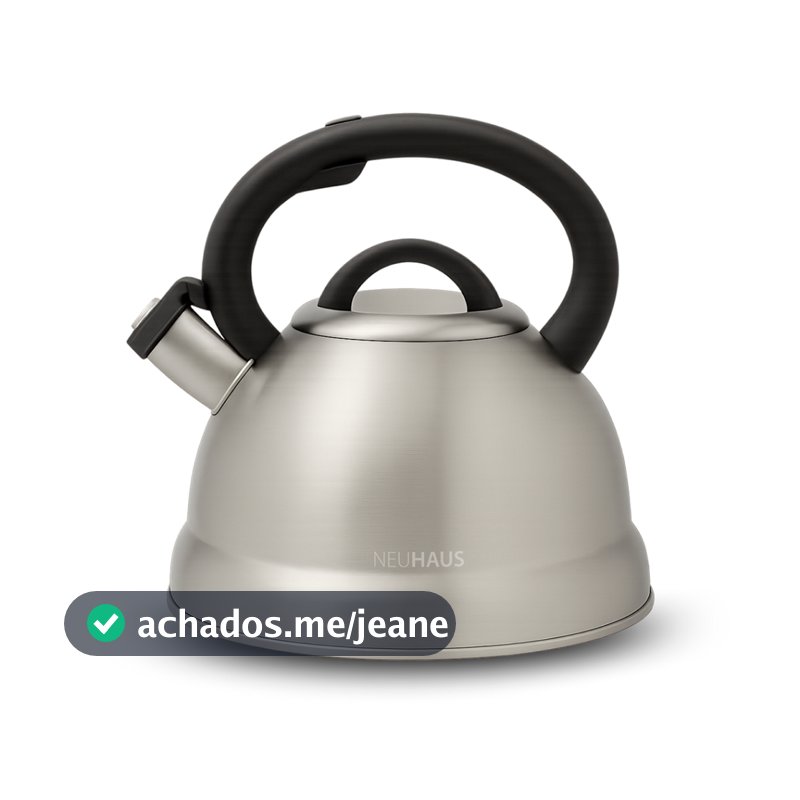 Chaleira Neuhaus Alba 3L Com Apito Indução Cinza