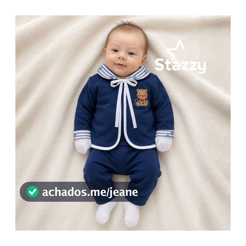 Kit 7 Peças Conjuntos Pagão Bebê Recém-Nascido Enxoval Bordado Linha Premium Bebê menino Bebê menina