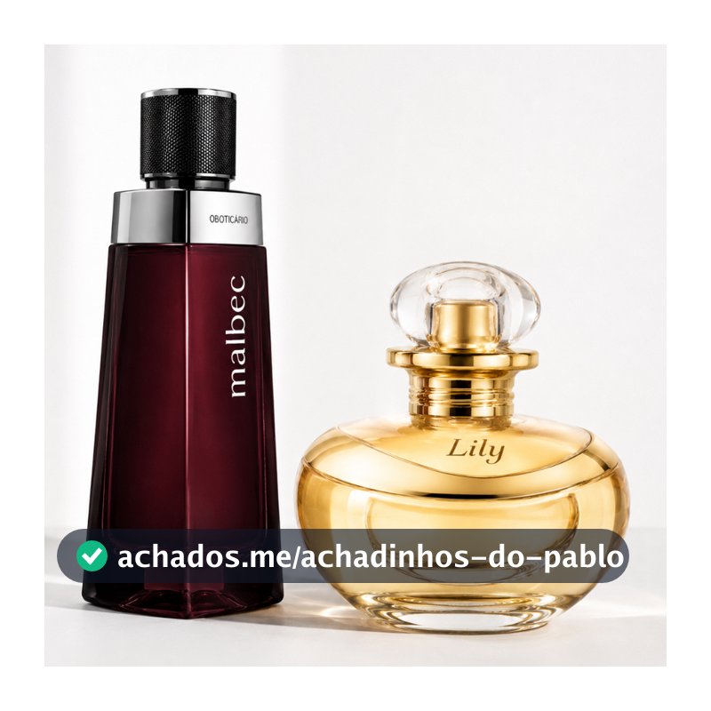 Kit 2 Perfumes Masculino e Feminino Luxo Presente Casal Elegante