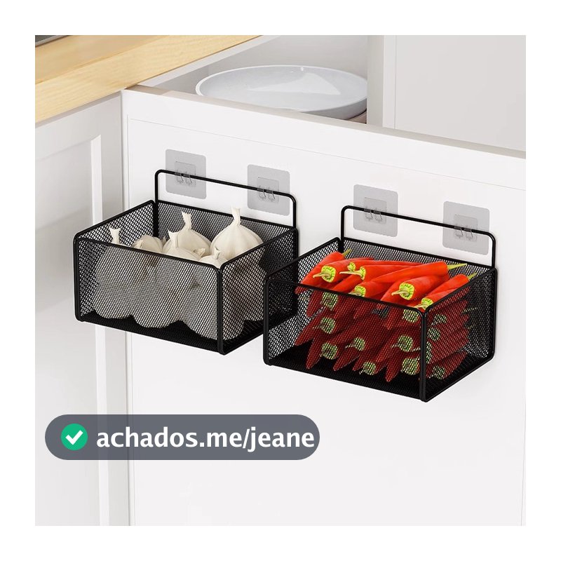 Atrás da porta do armário de cozinha Rack de armazenamento armário vegetal pequena cesta de suspensão parede armário esp