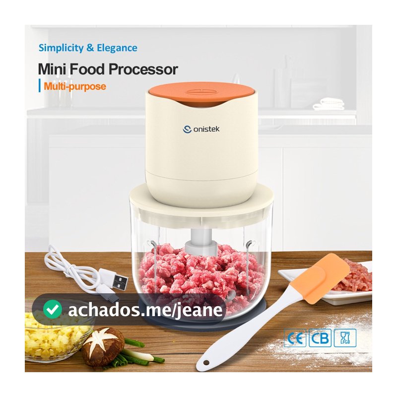 Mini Food Processador 100w 380ml Onistek Top Qualidade