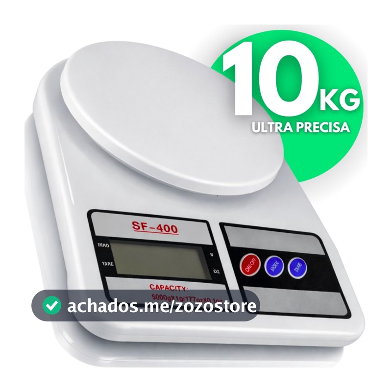 Balança Digital Alta Precisão até 10kg Cozinha Dieta Alimentos Super Precisa Nutrição Confeitaria