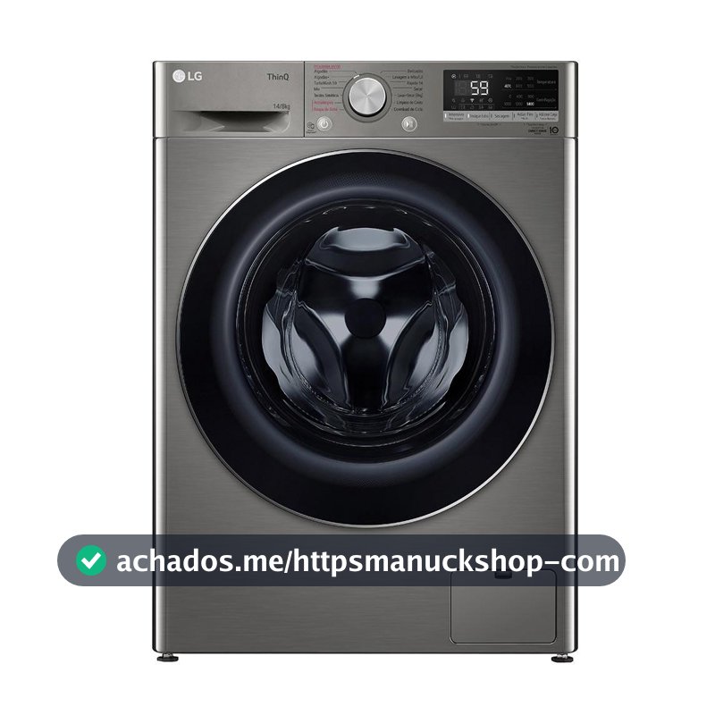 Lava & Seca 14 Kg LG Smart com Inteligência Artificial AIDDT Inox Look com 13 Programas de Lavagem - CV5014PC4