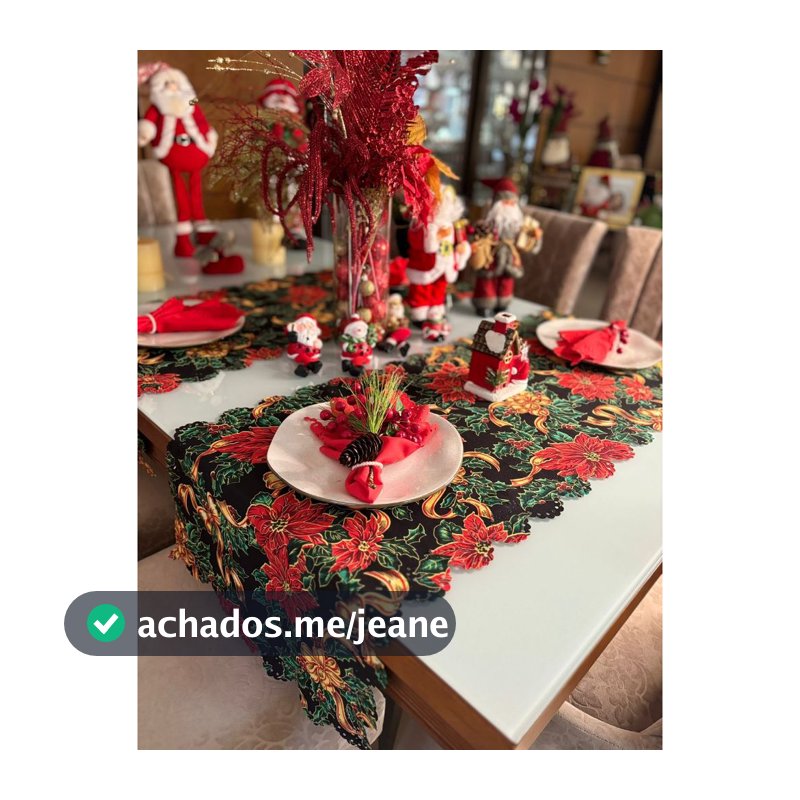 trilho de mesa natal caminho de mesa decoraçao natal