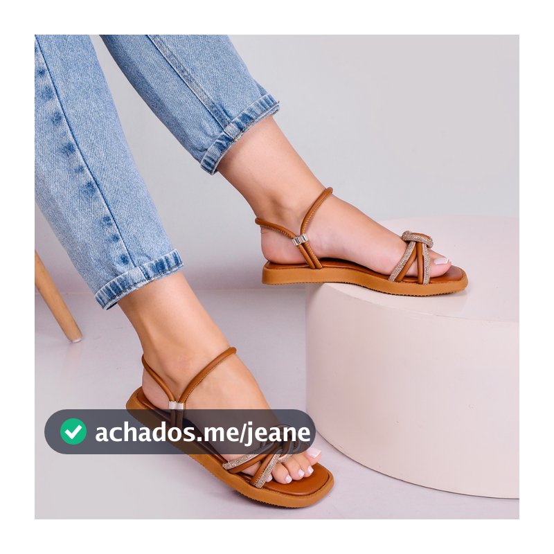 Rasteirinha Papete Feminina com Brilho Nó Estilizado Conforto Elegância Fabrica Miss Moda 006.2