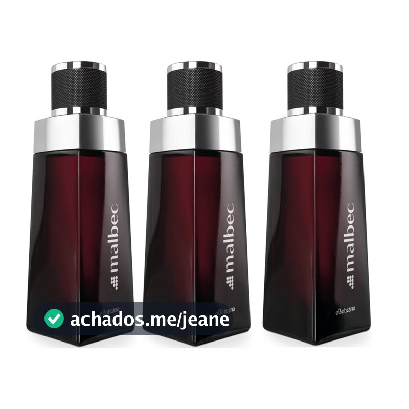 Kit 3 Perfumes Masculinos Malbec Nacional 100ml