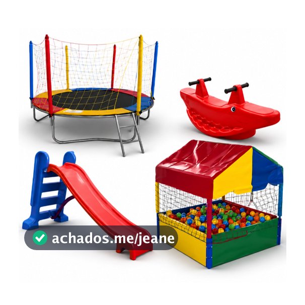 Pula Pula Trampolim Cama Elástica 2,30m Piscina Infantil de Bolinhas 1,00m Escorregador Médio Gangorra 2 Lugares