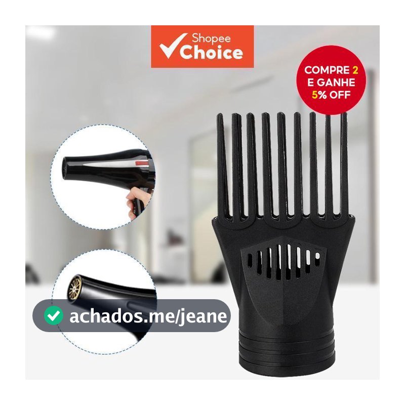 Pente Universal para Secador de Cabelo, Bocal de Secador de Salão, Acessório para Secador, Ferramenta de Bocal para