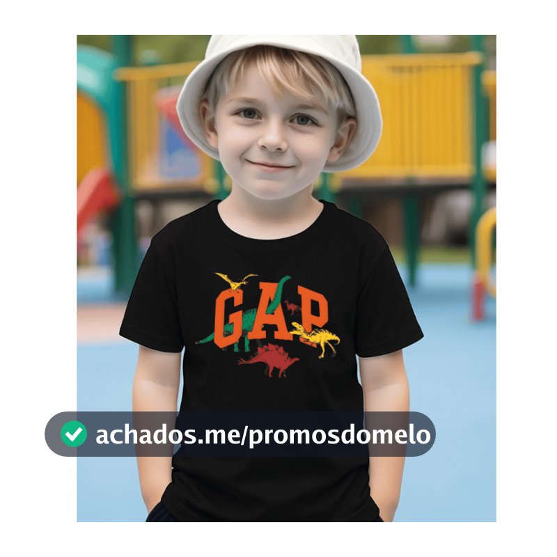 Camiseta Estilosa - Estilo Americana - Dinossauro Infantil Juvenil Unissex -  Blusa em Algodão -  Moda Infantil em Alta