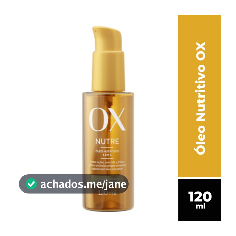 Óleo Nutritivo 3 Em 1 Ox Nutre 120ml