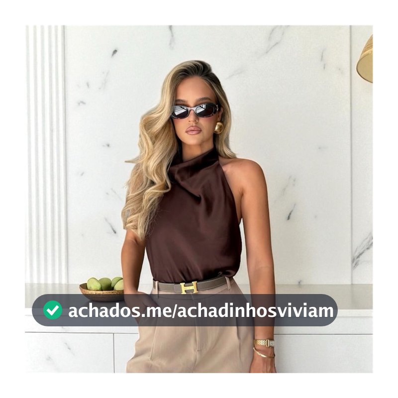 Blusa Frente Única Feminina Acetinada Gola Alta Elegante – Festa, Casual e Trabalho