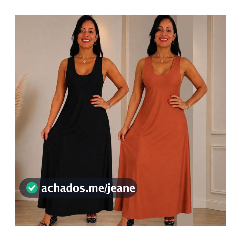 kIT 2 Vestido Feminino Longo Liso Colorido } Casual Elegante Midi Minimalista Vestido de Festa Básico Vestido Longo