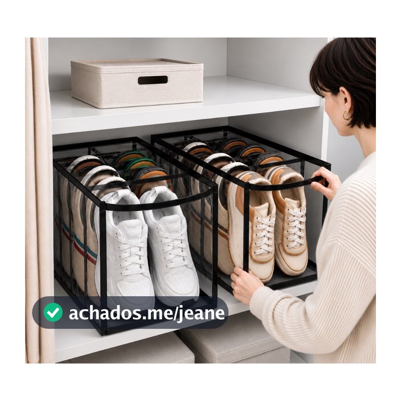 Colmeia Sapateira Organizadora Transparente 5 Nichos Para Sapatos Tênis e Chinelos