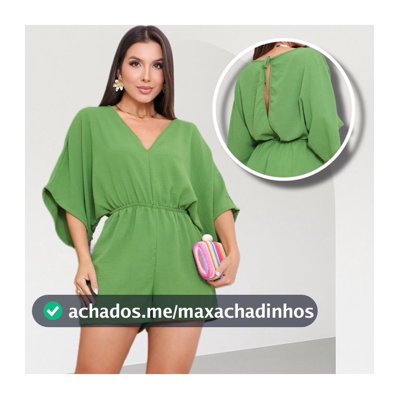 MACAQUINHO FEMININO  DUNA SOLTINHO MACAÇÃO CURTO LUXO AMARRA NAS COSTA