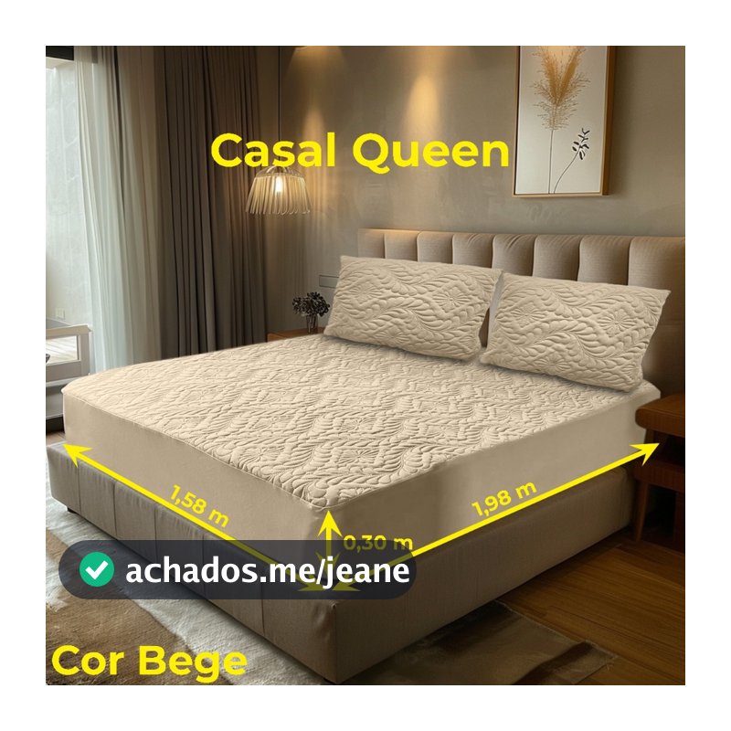 Capa Colchão Protetor Matelado Queen +2 Protetor Travesseiro