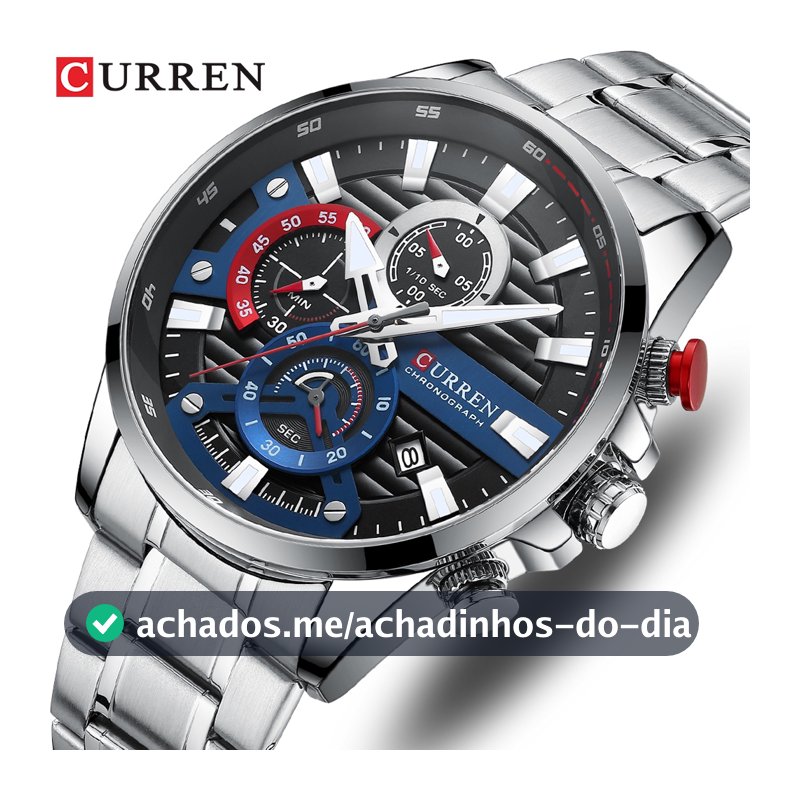 Relógio Masculino Original CURREN De Quartzo De Aço Inoxidável À Prova D'água/Casual/Executivo/Retro/Militar CR15SX