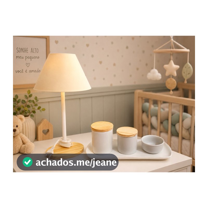 Kit Higiene Bebê Porcelana com Bandeja Retangular, Pronta Entrega!